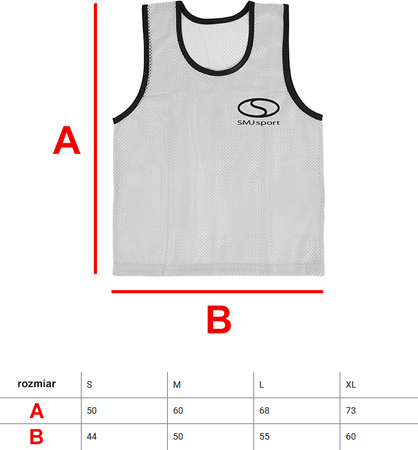 Znacznik treningowy piłkarski na koszulkę TBN-SF R czerwony
