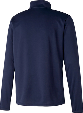 Bluza męska Puma teamRISE 1 4 Zip Top Peacoat-Pu granatowa 657394 06