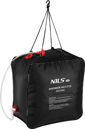 Prysznic turystyczny kempingowy przenośny Nils Camp NC1713 czarny 40L