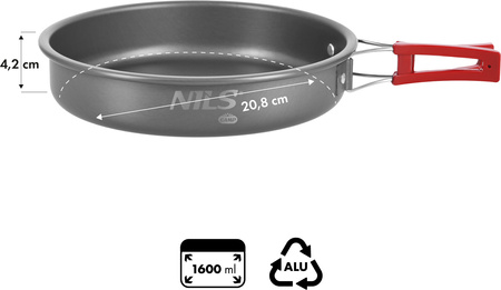 Patelnia turystyczna kempingowa składana Nils Camp NC17116 20,8 cm 1,6 L