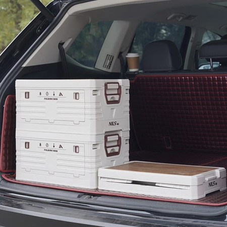 Składana skrzynia kempingowa turystyczna z funkcją stołu szafki 2w1 50l Nils Camp NCB4002