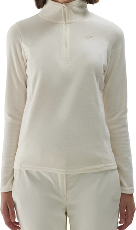 Bluza polarowa damska 4F F048 kremowy 4FWAW24UFLEF048 12S