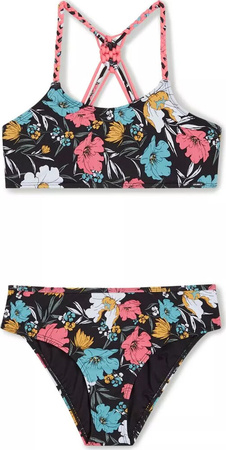 Dziecięcy strój kąpielowy dwuczęściowy O'neill MIX AND MATCH TROPICS BIKINI black/blue bluemchen rozmiar 164