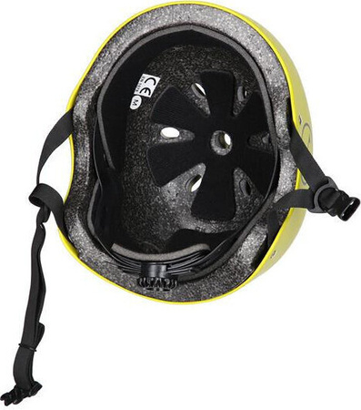 Zestaw kask z ochraniaczami na rower rolki hulajnogę Nils Extreme mr290 h230 żółty rozmiar S