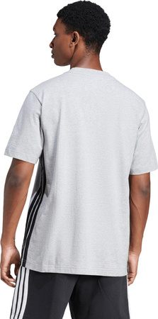 Koszulka męska adidas Essentials 3-Stripes Single Jersey szara JE6396