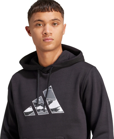 Bluza męska adidas Camo 3B Hoodie czarna JM6378