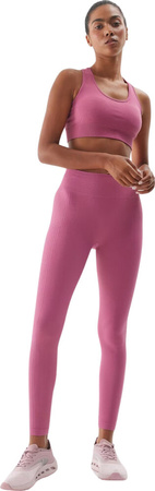 Legginsy damskie 4F F278 ciemny róż 4FWAW24TFTIF278 53S