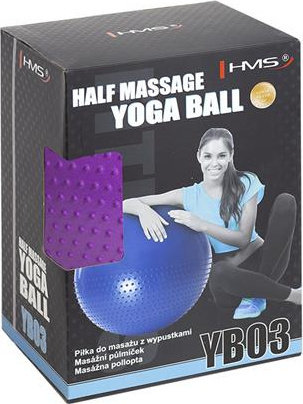 Piłka gimnastyczna masujaca fitness HMS yb03n 55cm fioletowa