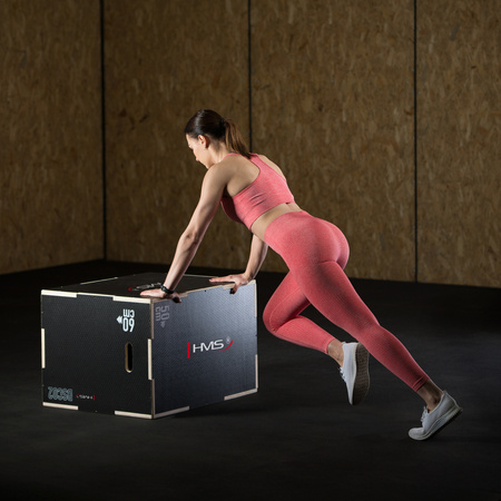 Skrzynia treningowa pylometryczna do ćwiczeń crossfit wzmocniona HMS DSC02 750x600x500mm