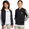 Bluza dla dzieci adidas Essentials Full-Zip czarno-biała JD6494