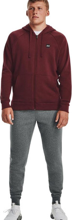 Bluza męska Under Armour Rival Fleece FZ Hoodie bordowa 1357111 690