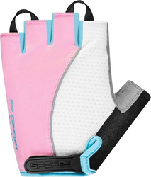 Rękawiczki rowerowe Spokey Piacenza różowo-białe 941079-941078-941077