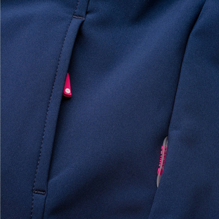 Damska kurtka przejściowa softshell membrana 8000mm Hi-Tec Lady Caria II granatowo-różowa rozmiar XL