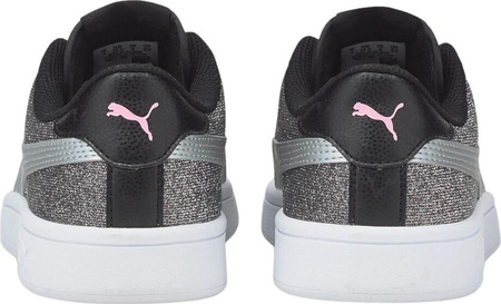 Buty dziecięce Puma Smash v2 Glitz Glam srebrne 367377 26