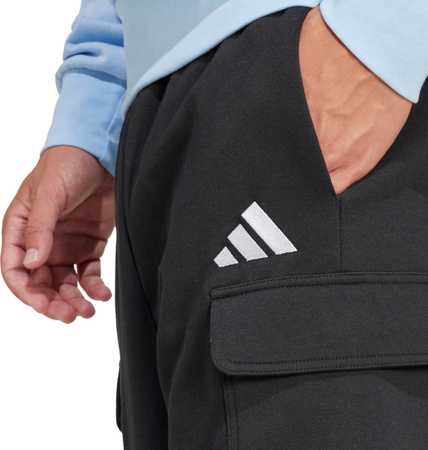 Spodenki męskie adidas Essentials Feelcozy Fleece Cargo czarne JE3869