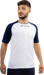 Koszulka treningowa Givova Capo Interlock biało-niebieska MAC03 0304