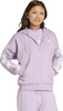 Bluza damska adidas Essentials 3-Stripes Full-Zip Fleece Hoodie fioletowa JY3080
