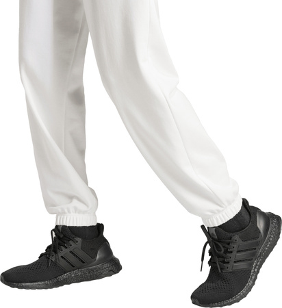 Spodnie damskie adidas Essentials Small Logo French Terry Cuffed białe JD9923