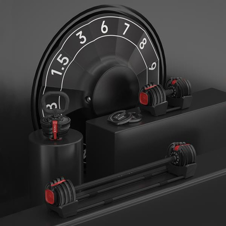 Zestaw regulowanych sztangielek 41 kg HMS sgr18 pro set 3w1