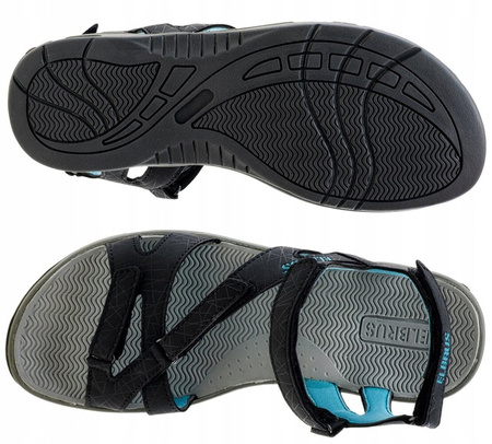 Damskie sandały trekkingowe turystyczne Elbrus Laren Wo's czarno-niebieskie rozmiar 36