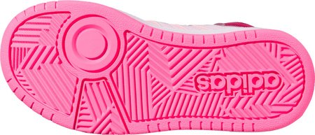 Buty dziecięce adidas Hoops Mid biało-różowe IF2722