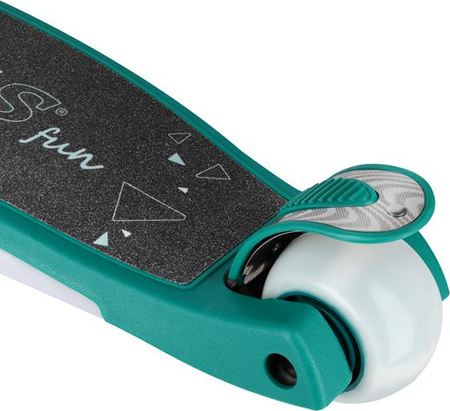 Hulajnoga dziecięca balansowa świecące koła i podest LED Nils Fun HLB1310 zielona