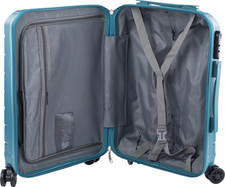 Walizka podróżna na kółkach twarda Iguana Paris 35 sea green 35 litrów