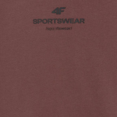 Koszulka męska 4F M2961 ciemny brązowy 4FWAW25TTSHM2961 80S
