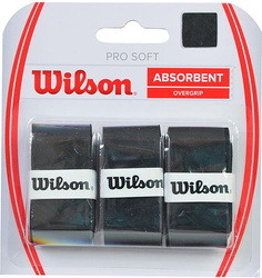 Owijka Wilson Pro Soft Absorbent Overgrip czarna 3 sztuki WRZ4040