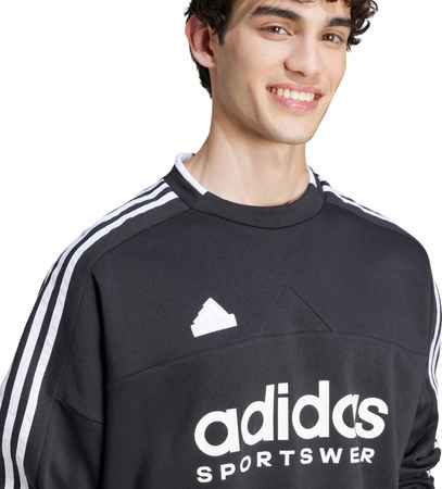 Bluza męska adidas House of Tiro Fleece czarno-biała IW0172