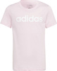Koszulka dla dzieci adidas Essentials Linear Logo Cotton Slim Fit Tee różowa IC3152