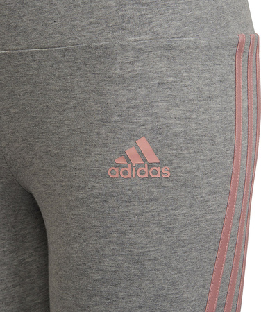 Legginsy adidas 3-Stripes Cotton Tights szare HD4368