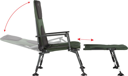 Fotel wędkarski krzesło z podnóżkiem turystyczne kempingowe Nils Camp nc1802