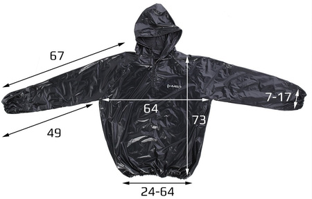 Sauna dres kombinezon odchudzający wyszczuplający HMS DSS12 czarny