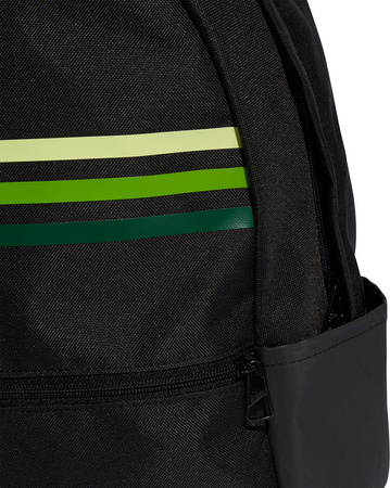Plecak sportowy szkolny miejski adidas Classic Horizontal 3-Stripes czarno-zielony HY0743