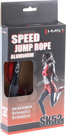 Skakanka Szybka HMS SK52 czerwono-czarna