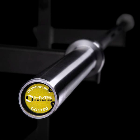 Gryf olimpijski HMS Premium GO1100 1100 kg ZG1500 + Zaciski Lock Jaw złote 2 sztuki