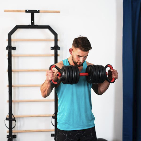 Zestaw ciężarów 40kg HMS sgn140 (2 części) pro set 6w1