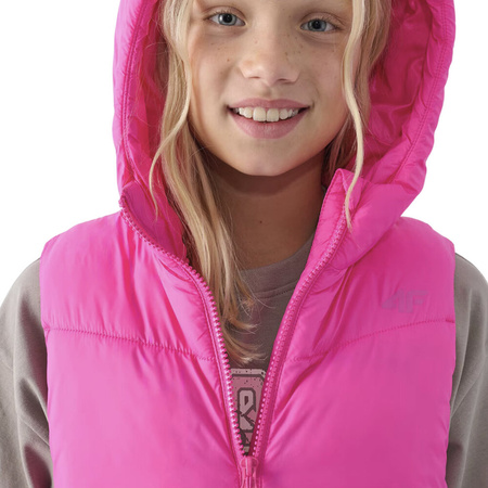Kamizelka dla dziewczynki 4F F129 różowa 4FJWAW24TVJAF129