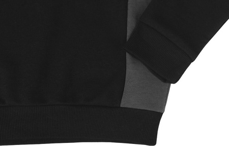 Bluza dla dzieci adidas Colourblock Hoodie szaro-czarna HN8563