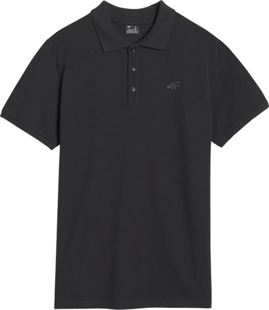 Koszulka męska polo 4F M366 czarna 4FWMM00TPTSM366 20S
