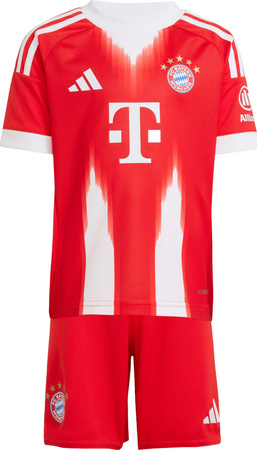 Zestaw dzięciecy komplet sportowy koszulka spodenki adidas FC Bayern 25/26 Home czerwony JN8510