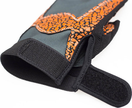 Rękawiczki kulturystyczne do ćwiczeń na siłowni HMS RST03 pomarańczowo-szare rozmiar M