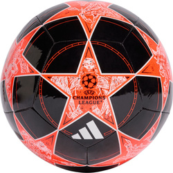 Piłka nożna adidas UCL Club 25/26 League Stage czarno-pomarańczowa JP1538