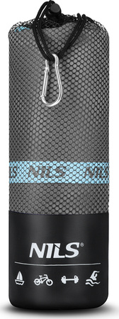 Ręcznik turystyczny z mikrofibry szybkoschnący Nils NCR13 ciemnoszary 200x90 cm