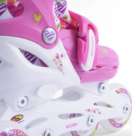 2w1 Wrotko-rolki wrotki łyżworolki regulowane Combo Hearts