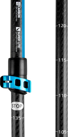 Kijki trekkingowe Spokey Carbon niebiesko-czarne 927900