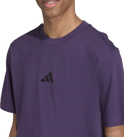 Koszulka męska adidas Essentials Small Logo Single Jersey fioletowa JW6232