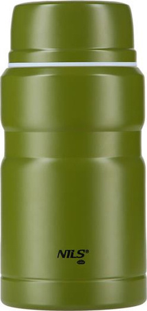 Termos turystyczny obiadowy z łyżką Nils camp NCT02 stal nierdzewna zielony 750ml 