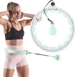 Hula hop z wypustkami i obciążnikiem licznik HMS hhw06 zielone